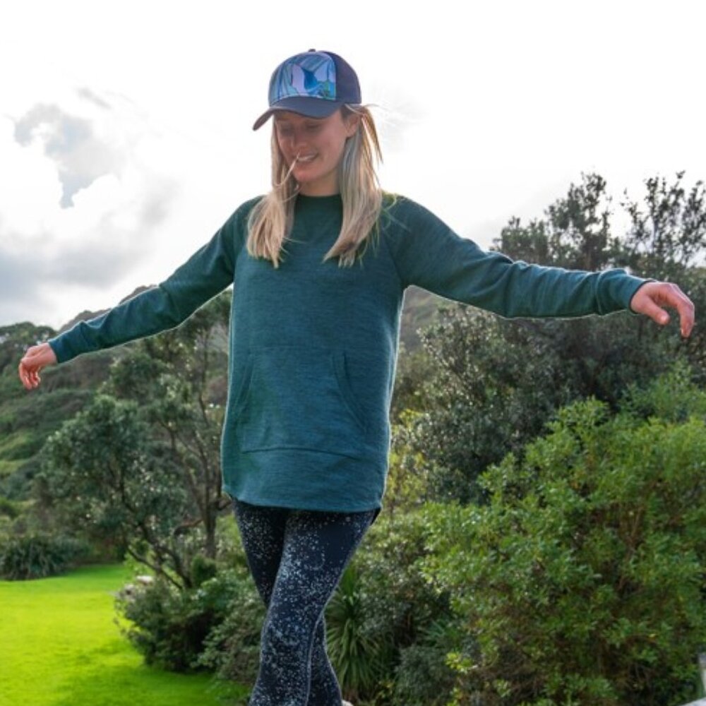 Title Nine Universal Crew Neck Tunic Sweatshirt - Dark Teal